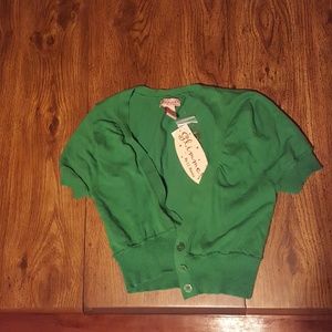 Cropped Short Sleeve Sweater